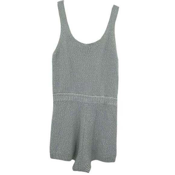 Free People FP Beach Blue Romper 100% Cotton Natural Fibers Size Small - Picture 4 of 6